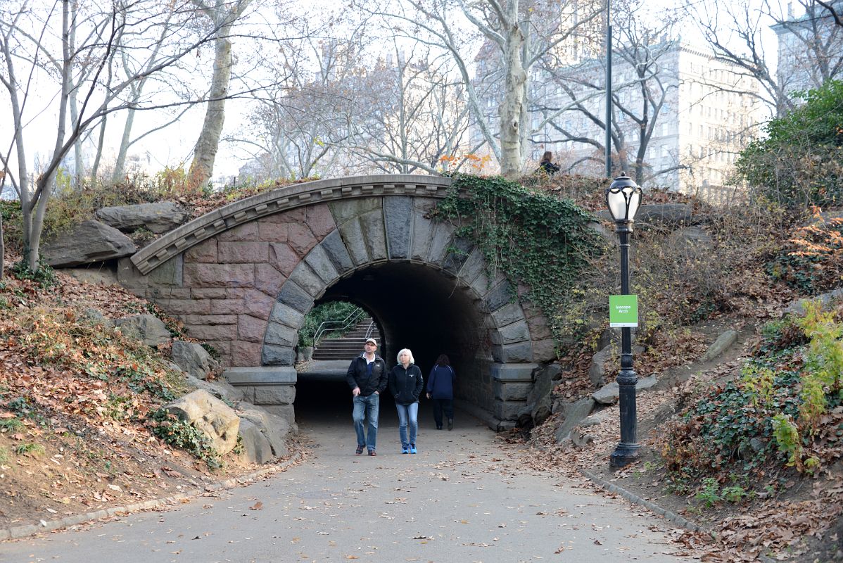 11K Inscope Arch Is Made Of Pink And Gray Granite Near The Pond In Central Park East At 62 St